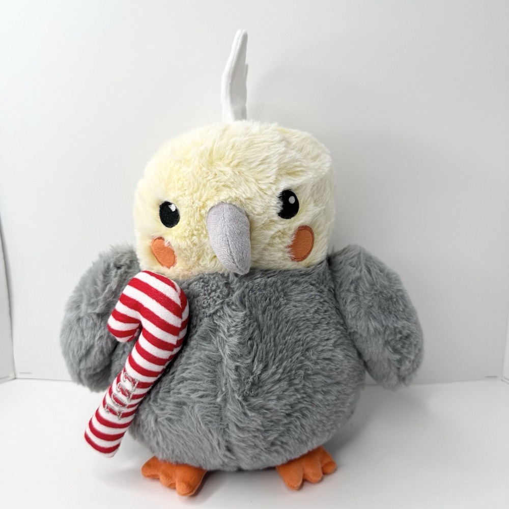PetSmart 2022 Symphony Gray Cockatiel Bird 12" Plush Dog Toy with Squeaker